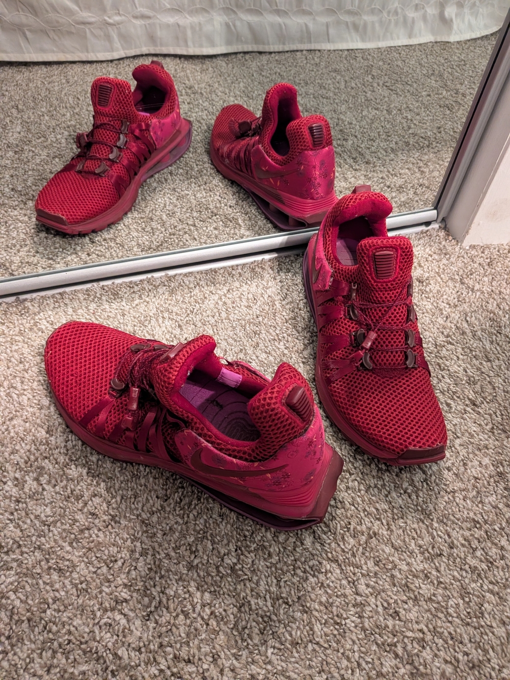 Nike Women's All-Red Breathable Mesh Sneakers